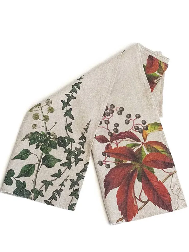 Linoroom Ivy and Creeper Tea Towels in Natural