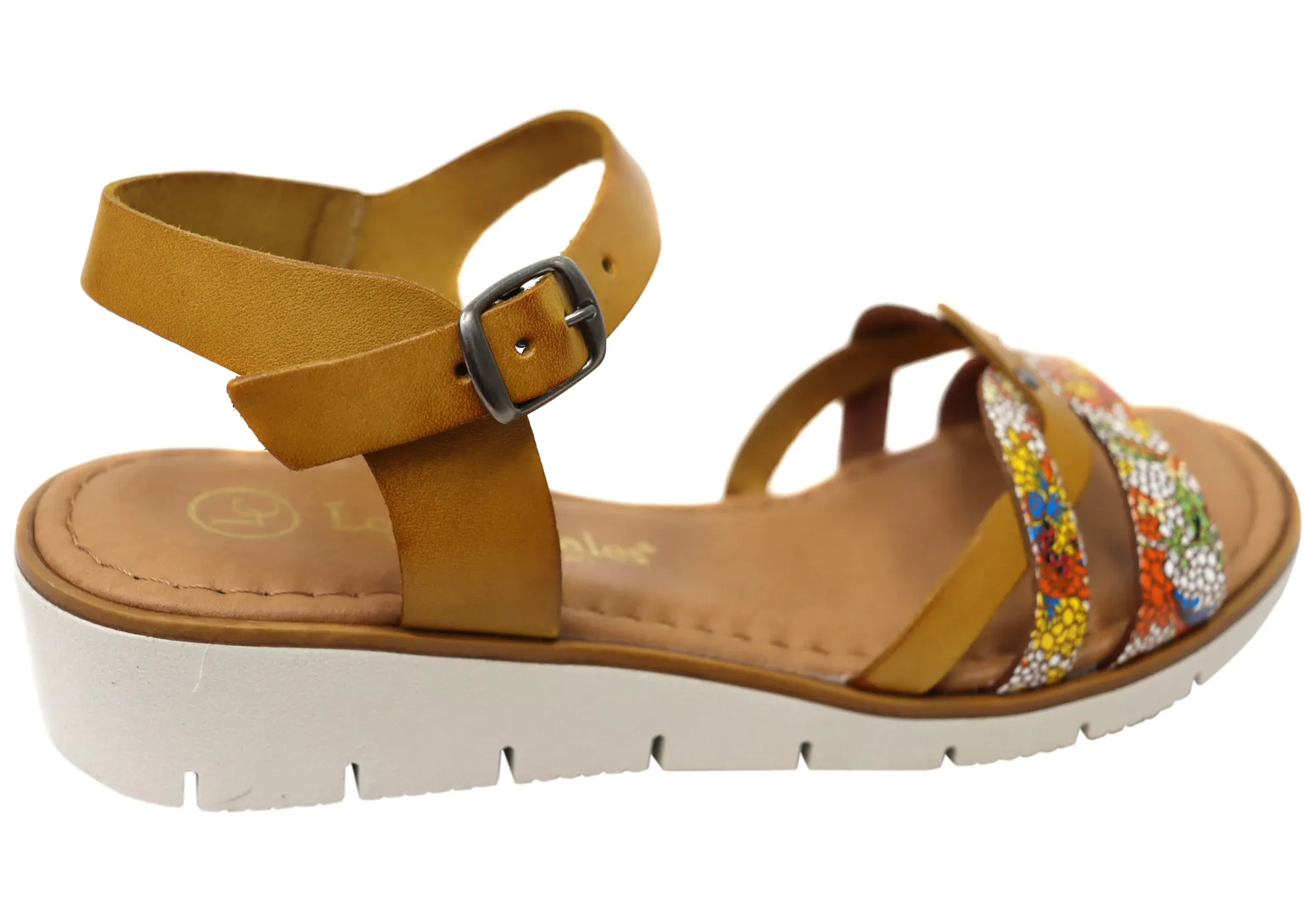 Lola Canales Lane Womens Comfortable Leather Sandals Made In Spain