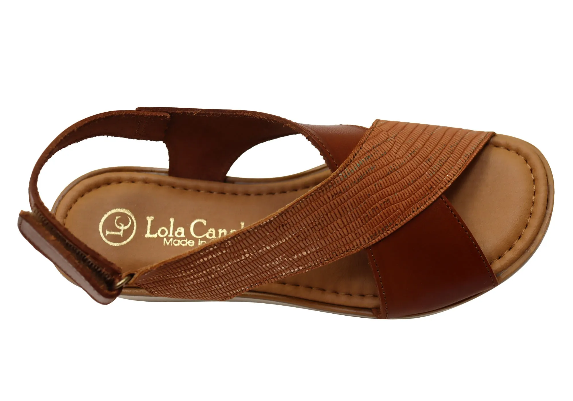 Lola Canales Yvonne Womens Comfortable Leather Sandals Made In Spain