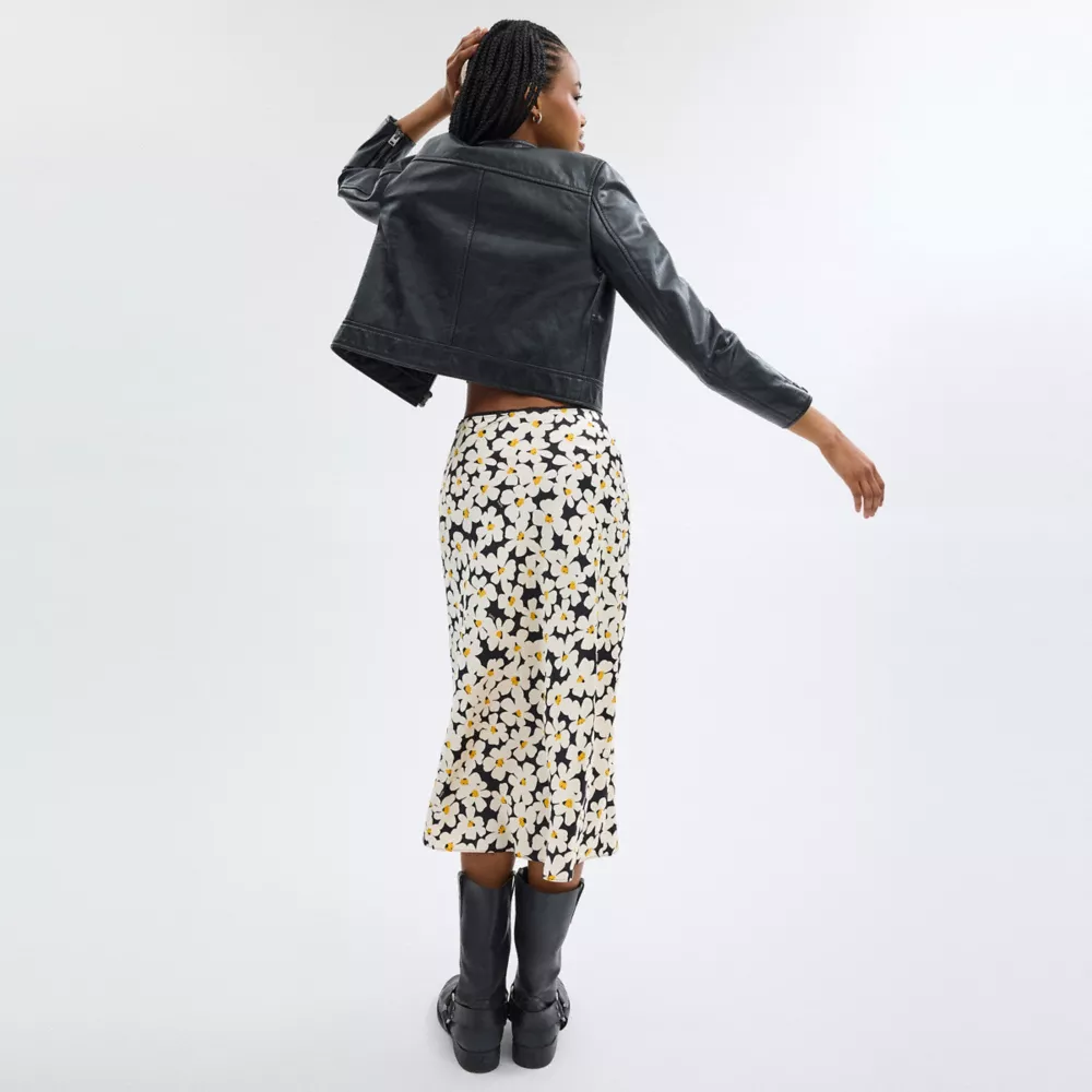 LONG FLORAL MIDI SKIRT