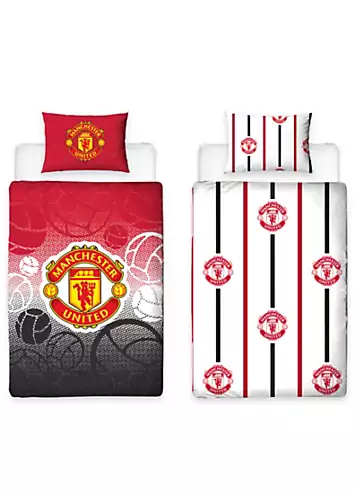 Manchester United FC Crest Reversible Duvet Cover Set | Kaleidoscope