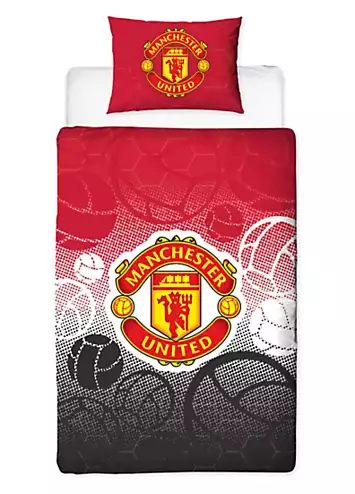 Manchester United FC Crest Reversible Duvet Cover Set | Kaleidoscope