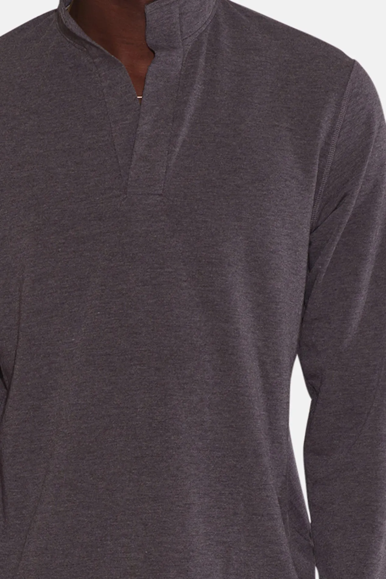 Mason Pop Collar Pullover Dark Grey Heather