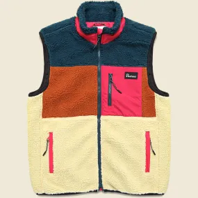 Mattawa Vest - Teal/Red/Tan