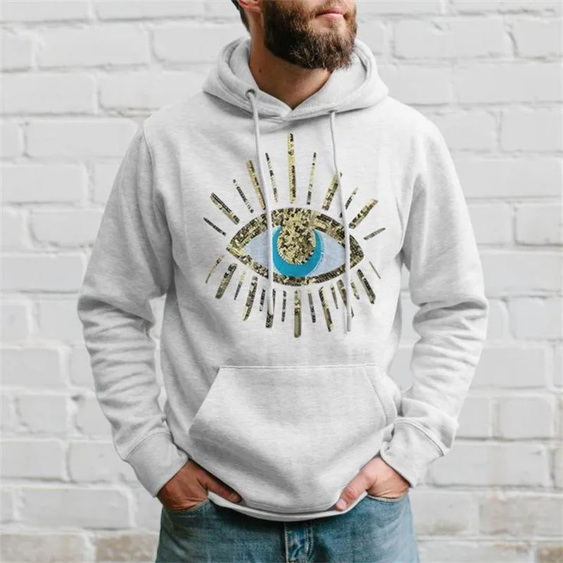 Men's Casual Printed Long Sleeve Hoodie 16649278X