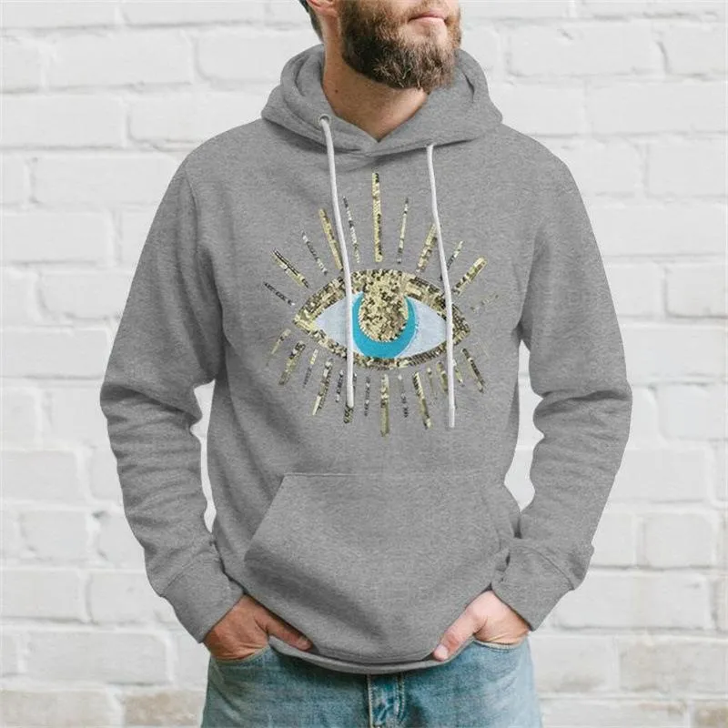 Men's Casual Printed Long Sleeve Hoodie 16649278X