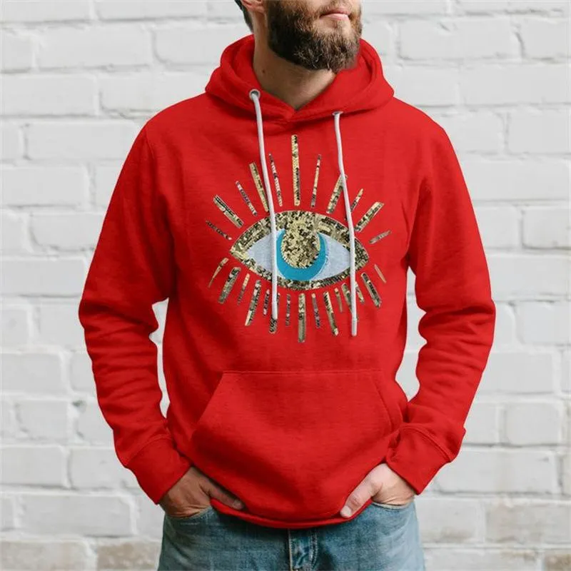 Men's Casual Printed Long Sleeve Hoodie 16649278X