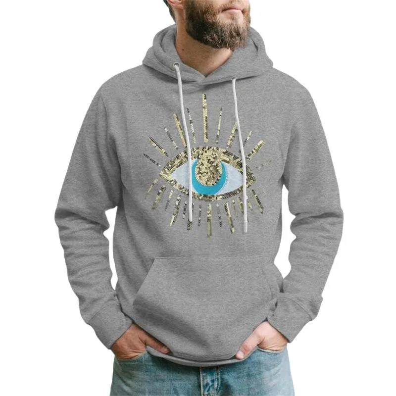 Men's Casual Printed Long Sleeve Hoodie 16649278X