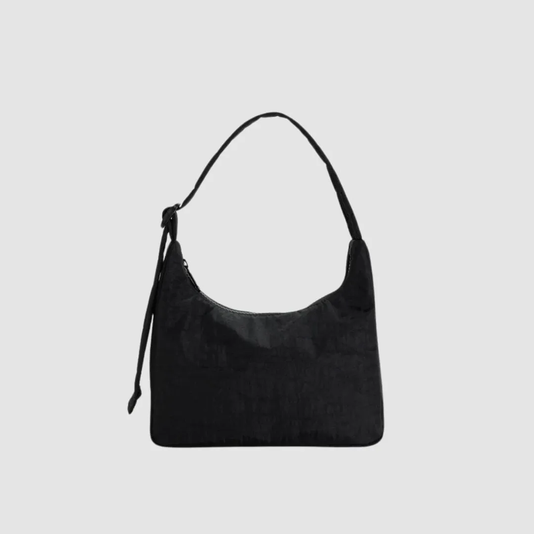 Mini Nylon Shoulder Bag (Black)