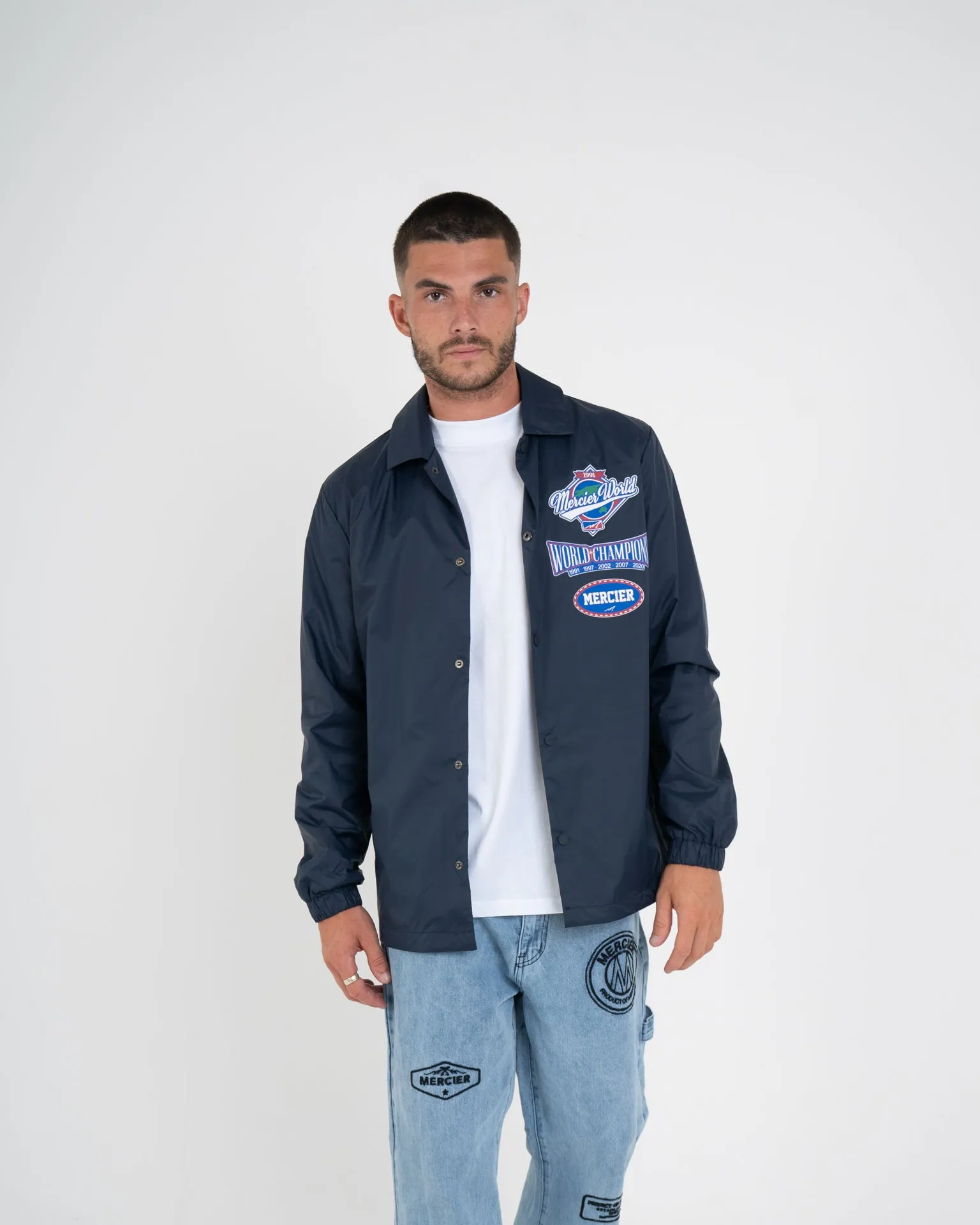 Navy Mercier World Coach Jacket