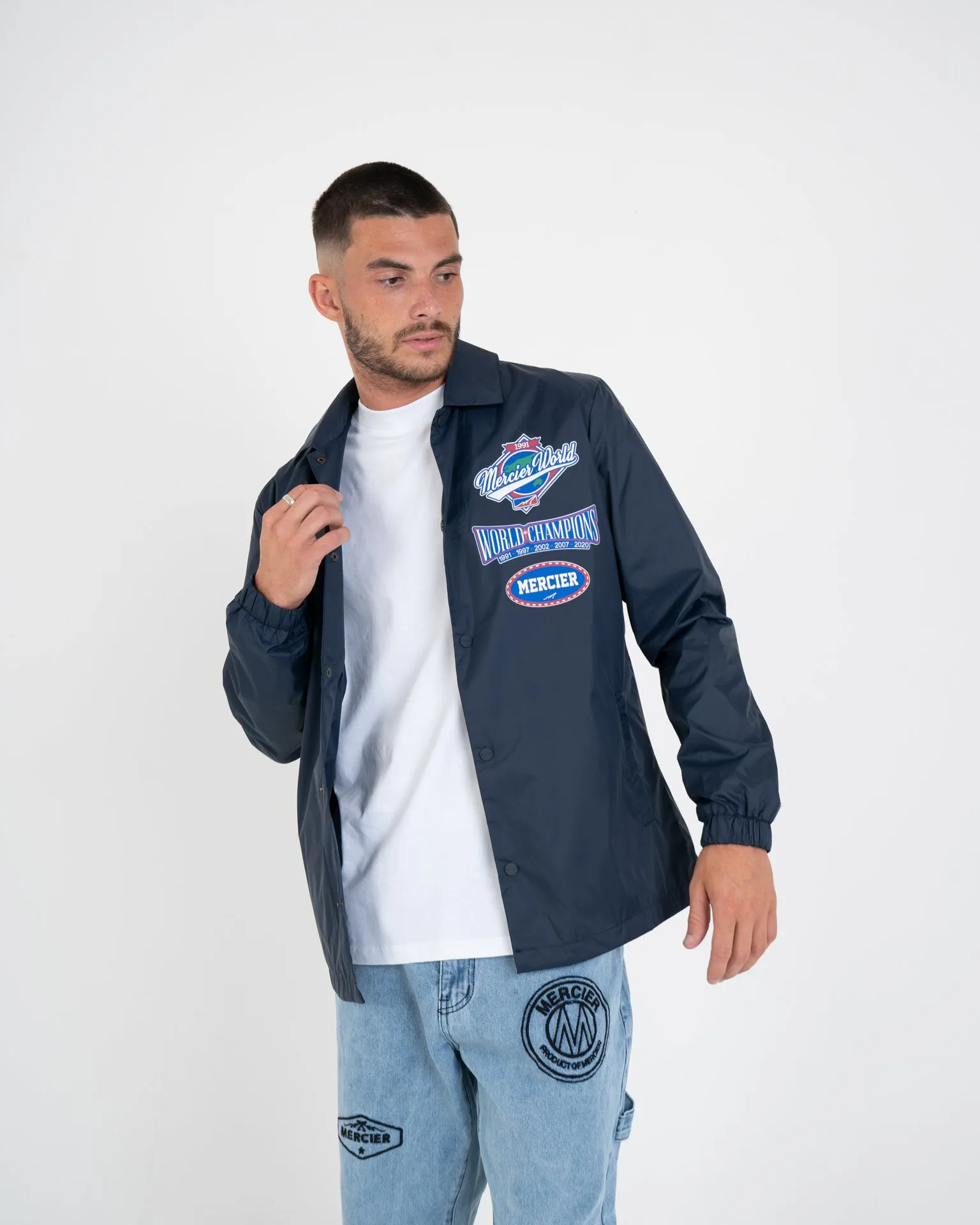 Navy Mercier World Coach Jacket