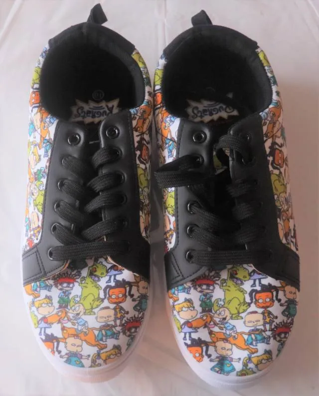 New Rugrats Cartoon Viacom Nickelodeon Black Sneakers Si...