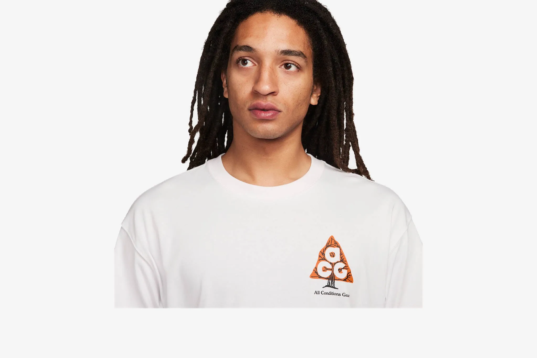 Nike ACG End to End Tee  M - White / Orange