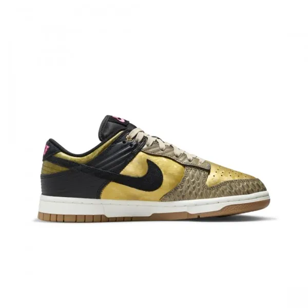 Nike Women W Nike Dunk Low Prm (black / khaki-metallic gold-medium ash)