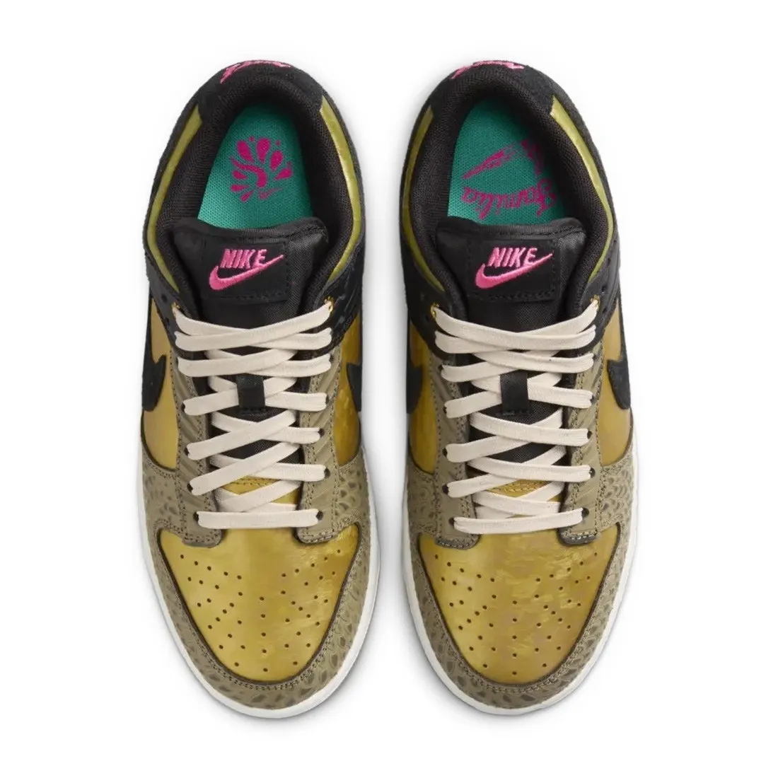 Nike Women W Nike Dunk Low Prm (black / khaki-metallic gold-medium ash)