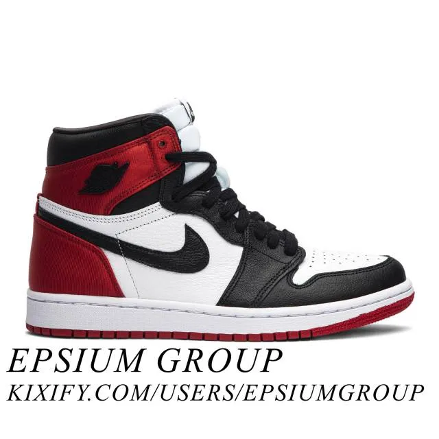 Nike Women's Air Jordan 1 Retro High (Satin Black Toe/ B...