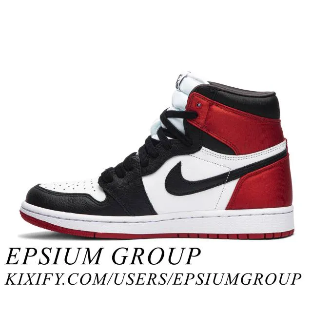 Nike Women's Air Jordan 1 Retro High (Satin Black Toe/ B...