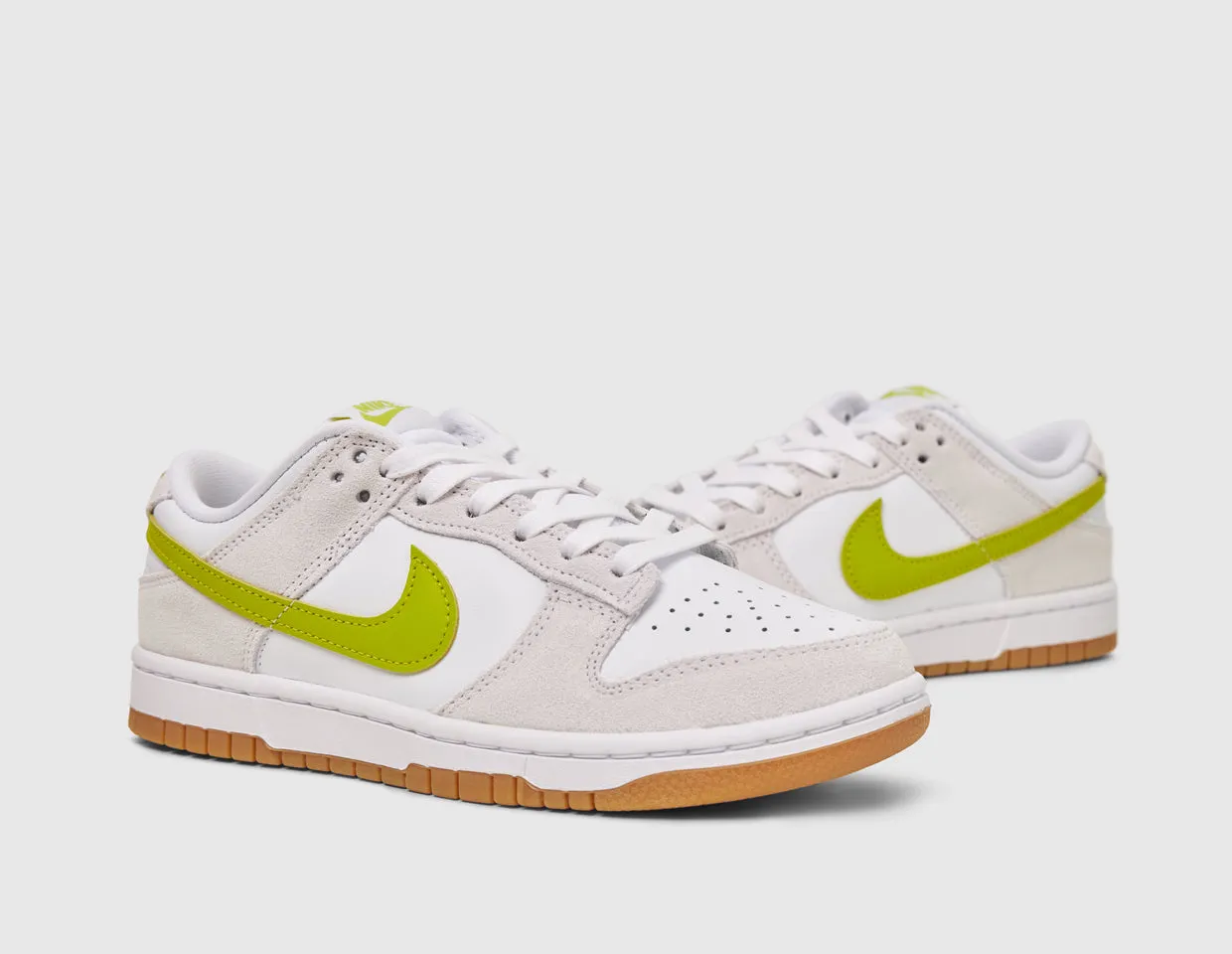 Nike Women's Dunk Low White / Bright Cactus - Gum Yellow