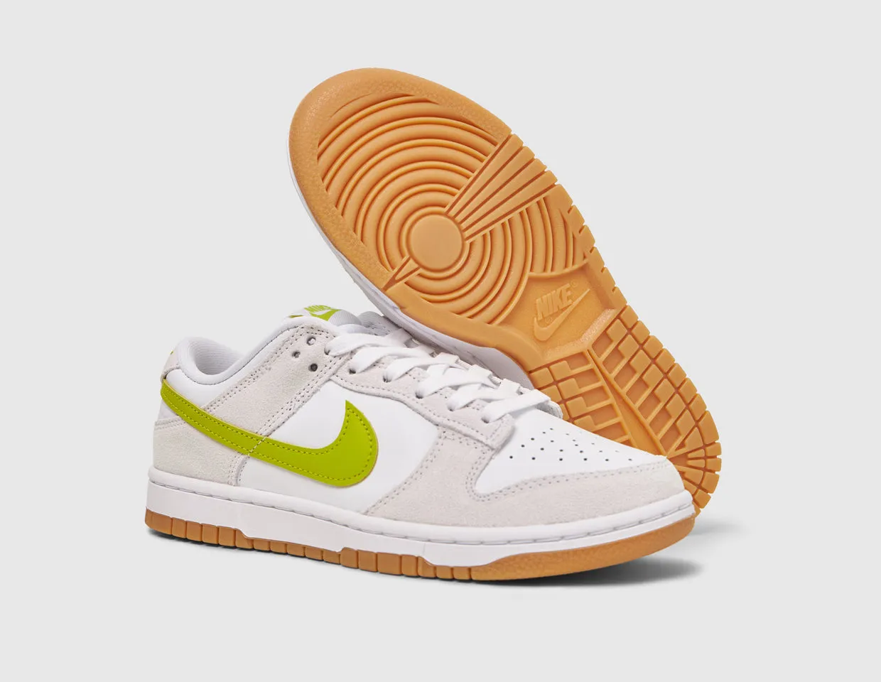 Nike Women's Dunk Low White / Bright Cactus - Gum Yellow