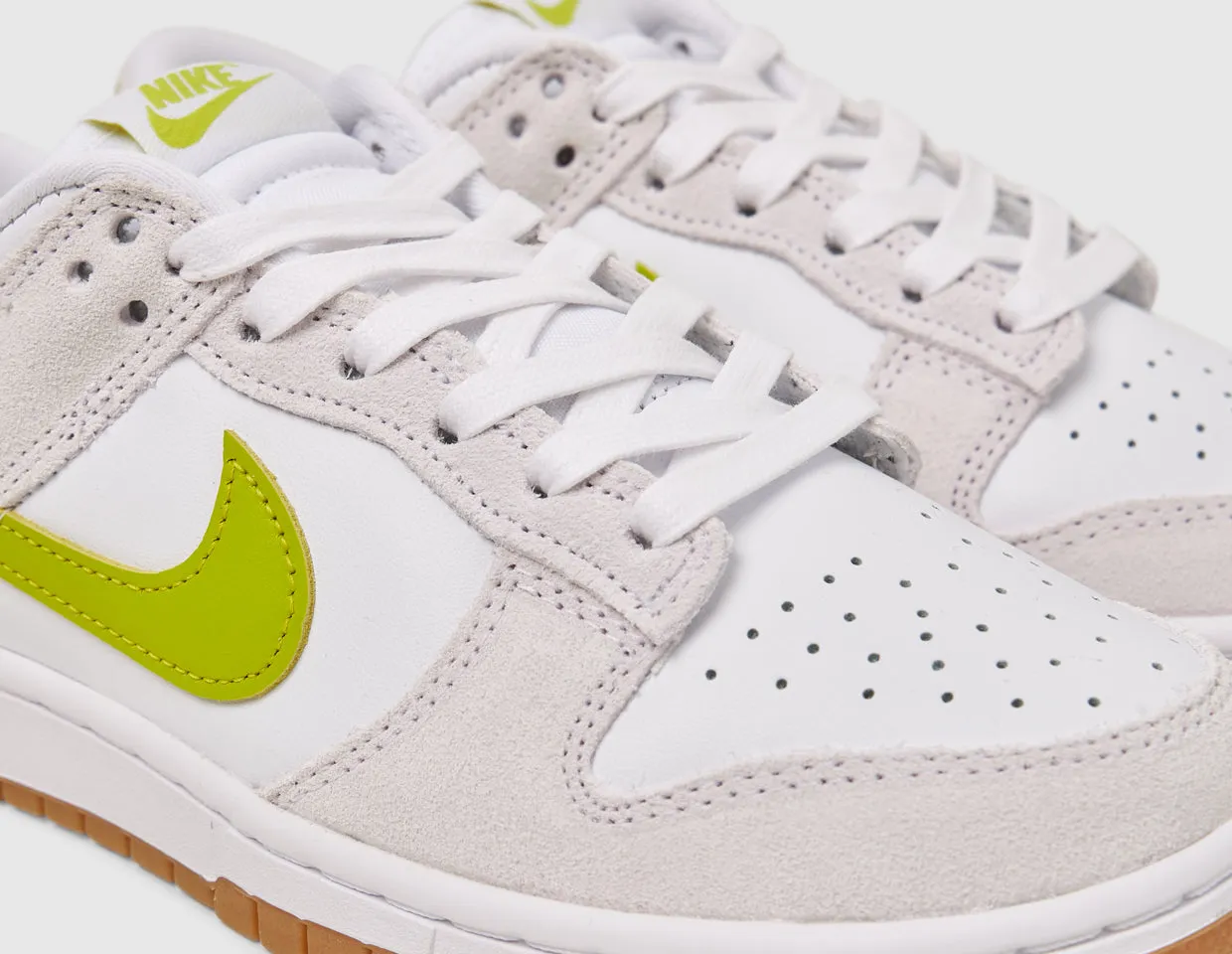 Nike Women's Dunk Low White / Bright Cactus - Gum Yellow