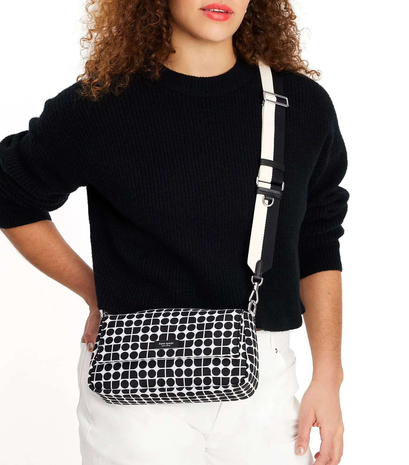 Noel Jacquard Convertible Crossbody Black Multi