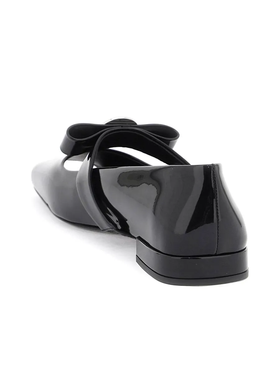 Opentoe Ballet Flats in Gianni Ribbon