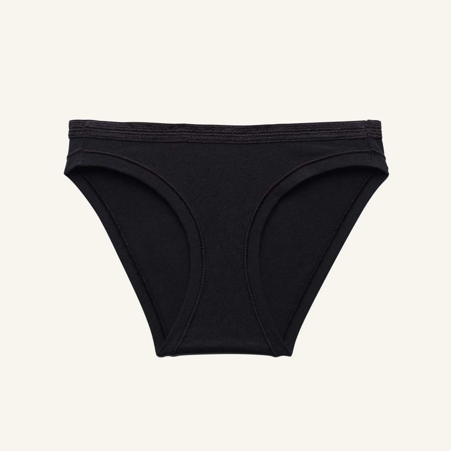 Organic Cotton Low-Rise Bikini in Carbon