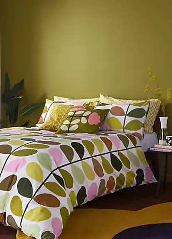 Orla Kiely Multi Stem Spring 100% Cotton Percale 200 Thread Count Duvet Cover Set | Kaleidoscope