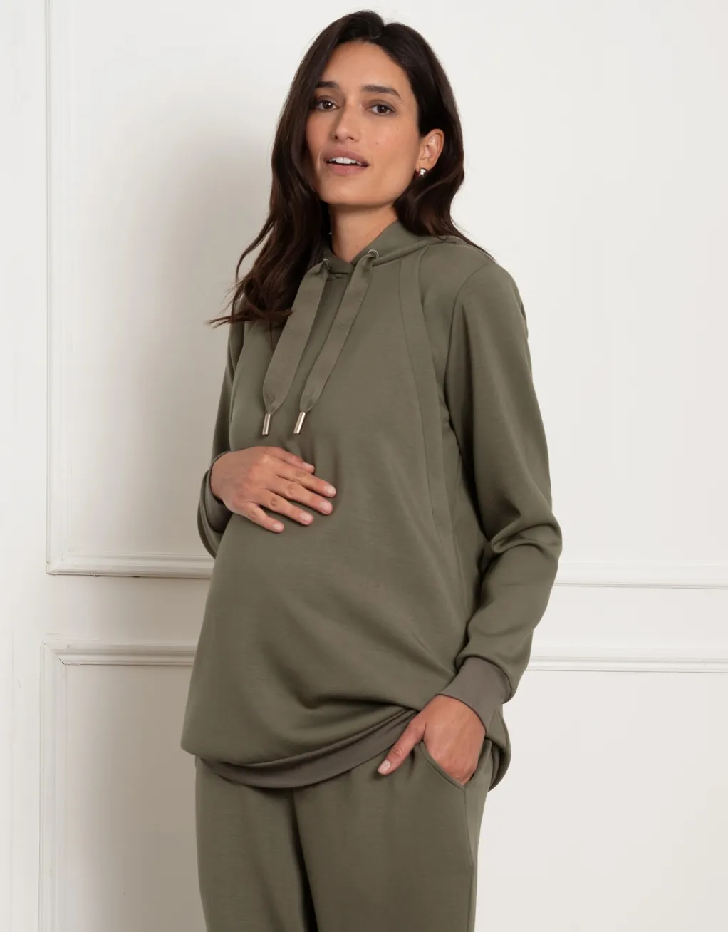 Perdita | Super-Soft Maternity Hoodie with Nursing Zips