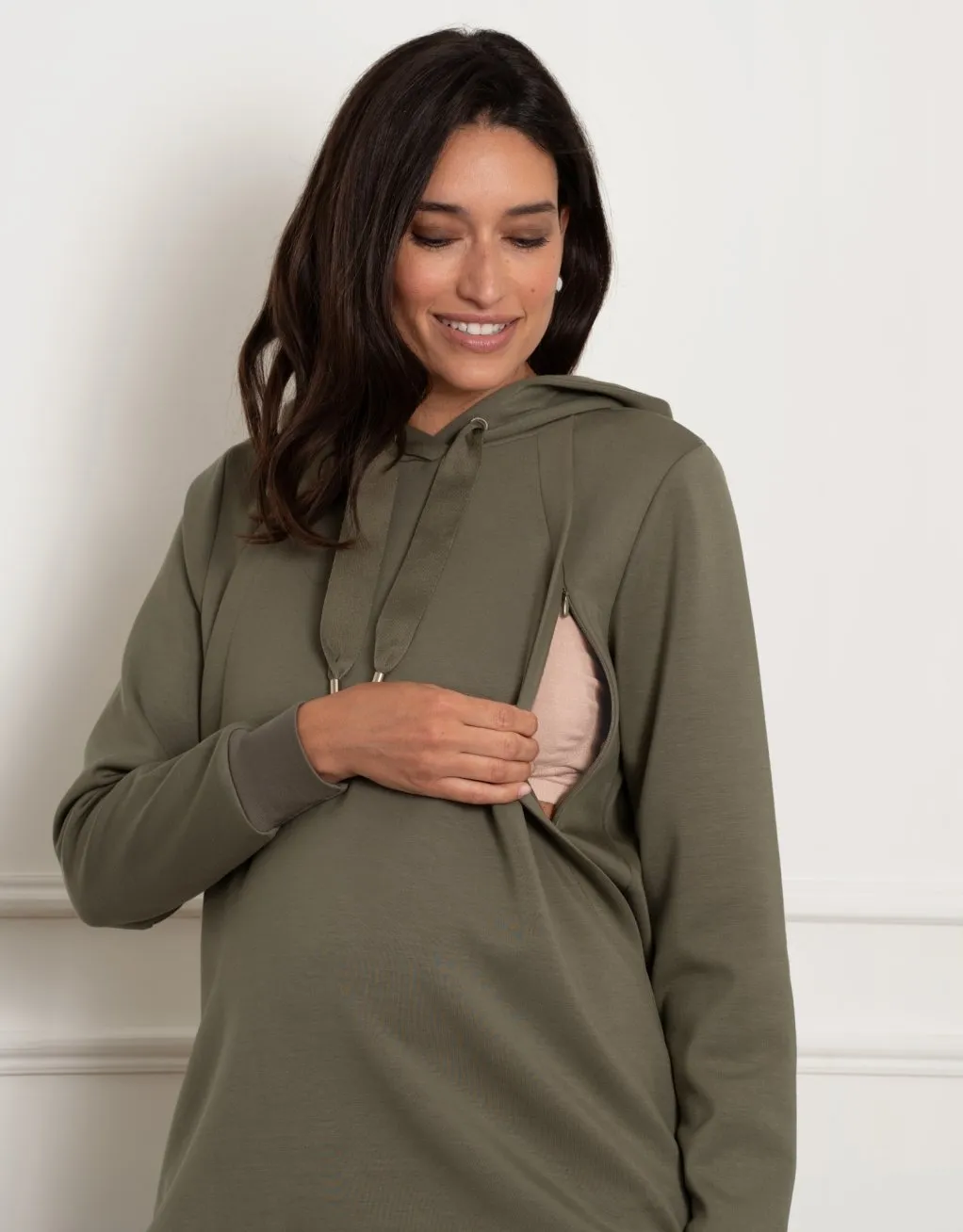 Perdita | Super-Soft Maternity Hoodie with Nursing Zips