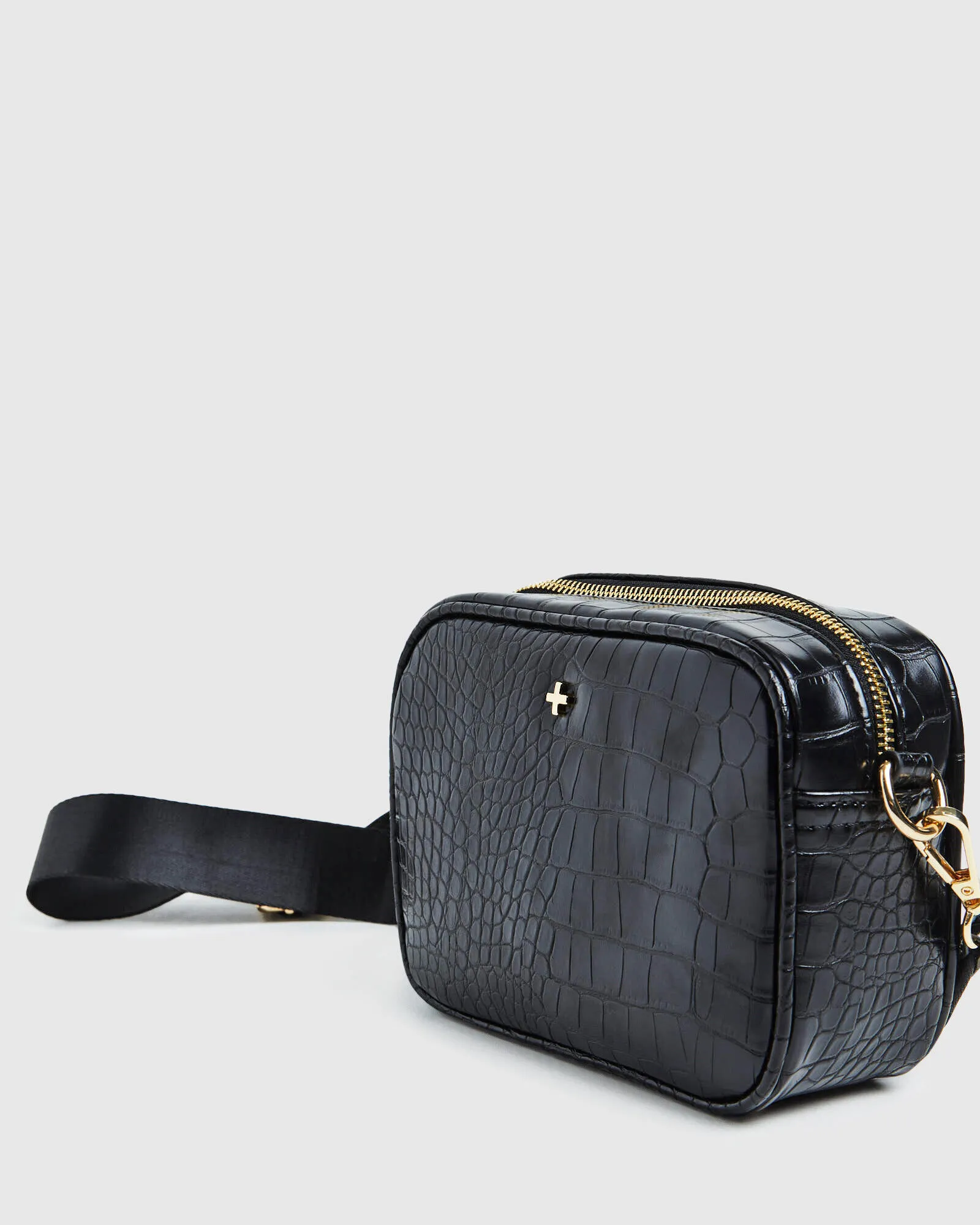 Peta + Jain Justice Bag Black Croc