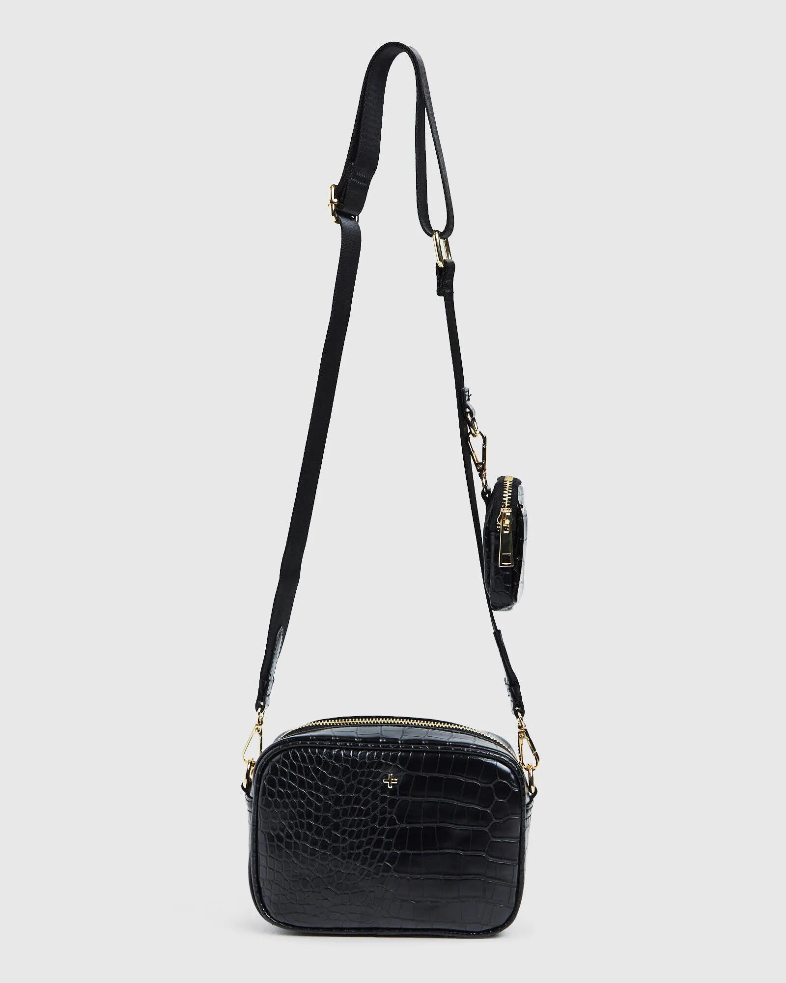 Peta + Jain Justice Bag Black Croc