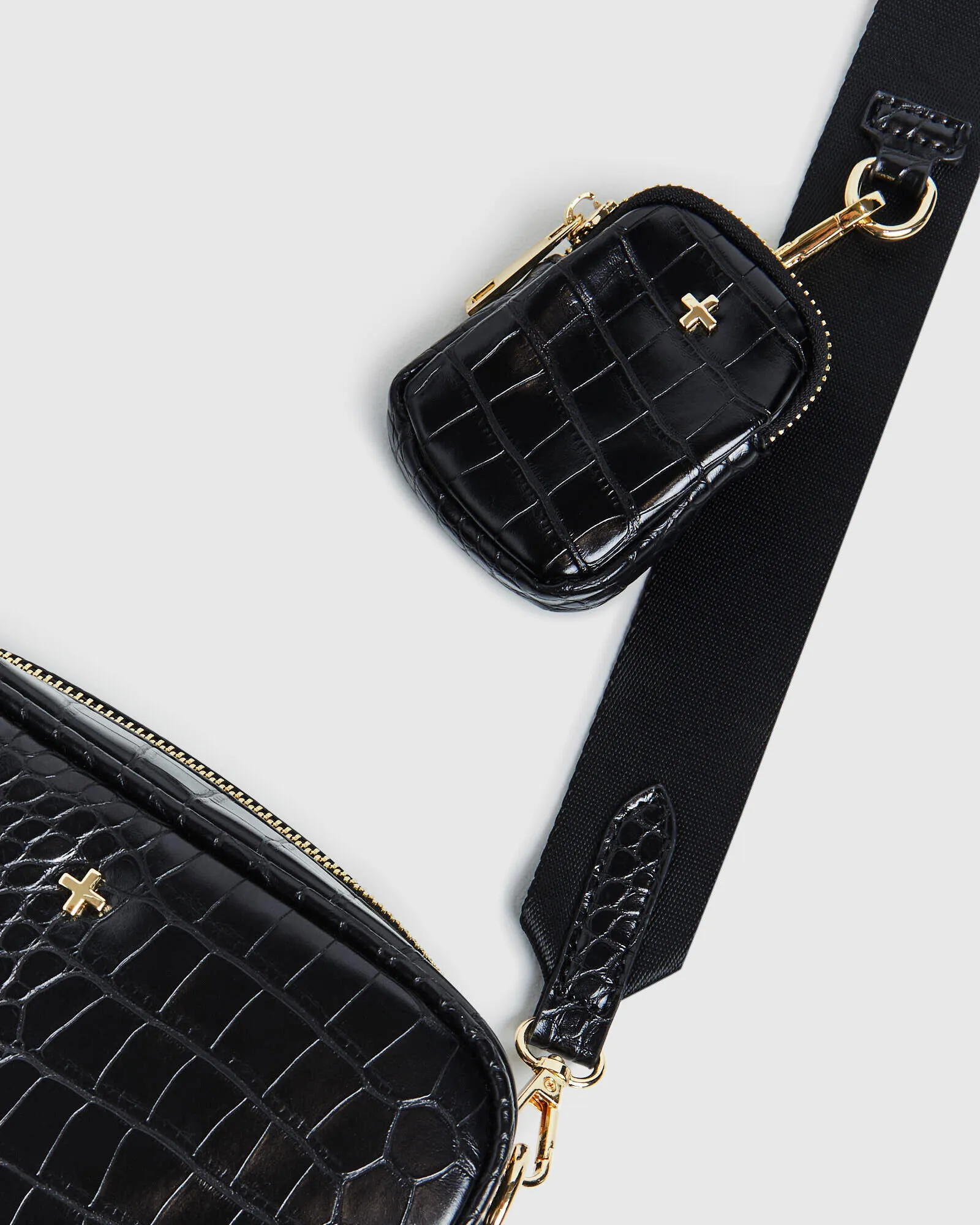 Peta + Jain Justice Bag Black Croc