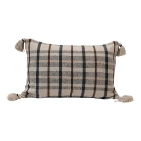 Plaid Lumbar Pillow