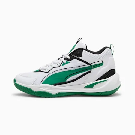 Playmaker 2023 Unisex Sneakers | PUMA White-Archive Green-PUMA Black | PUMA Sneakers | PUMA 