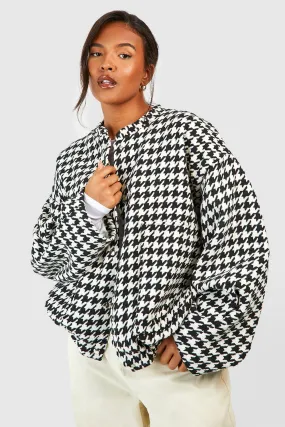 Plus Dogtooth Bomber Jacket