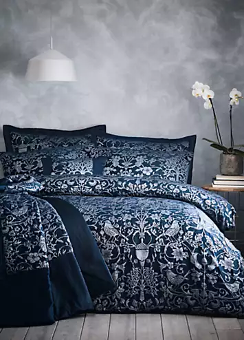 Portfolio Home Oak Tree Midnight Blue Duvet Cover Set | Kaleidoscope