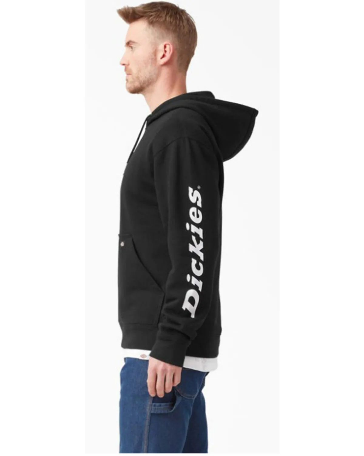 Product Name:  Dickies Men's Water Repellent Logo Sleeve Pullover Hooded Sweatshirt