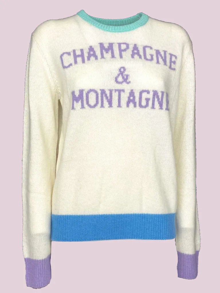 PULLOVER DONNA BIANCO CHAMPAGNE & MONTAGNE