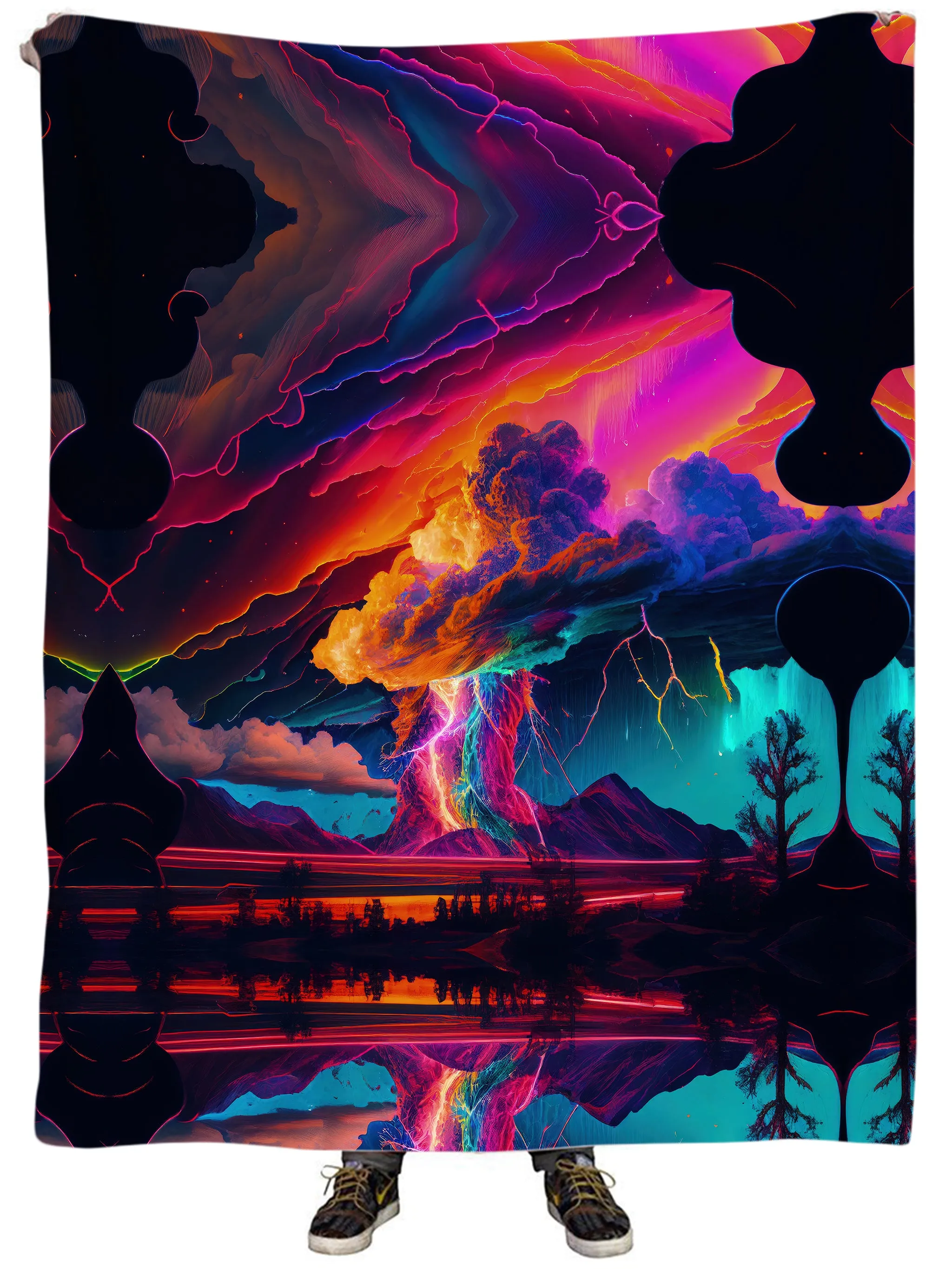 Rainbow Storm Plush Blanket