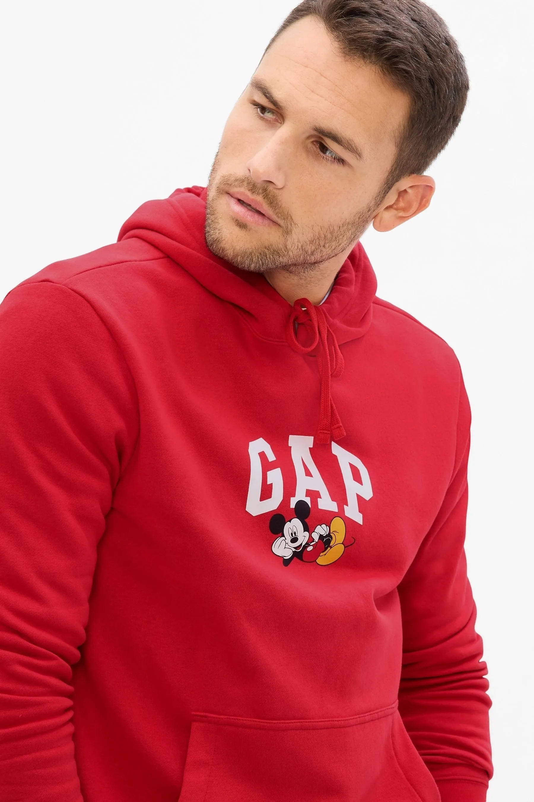 Red Disney Mickey Mouse Logo Hoodie