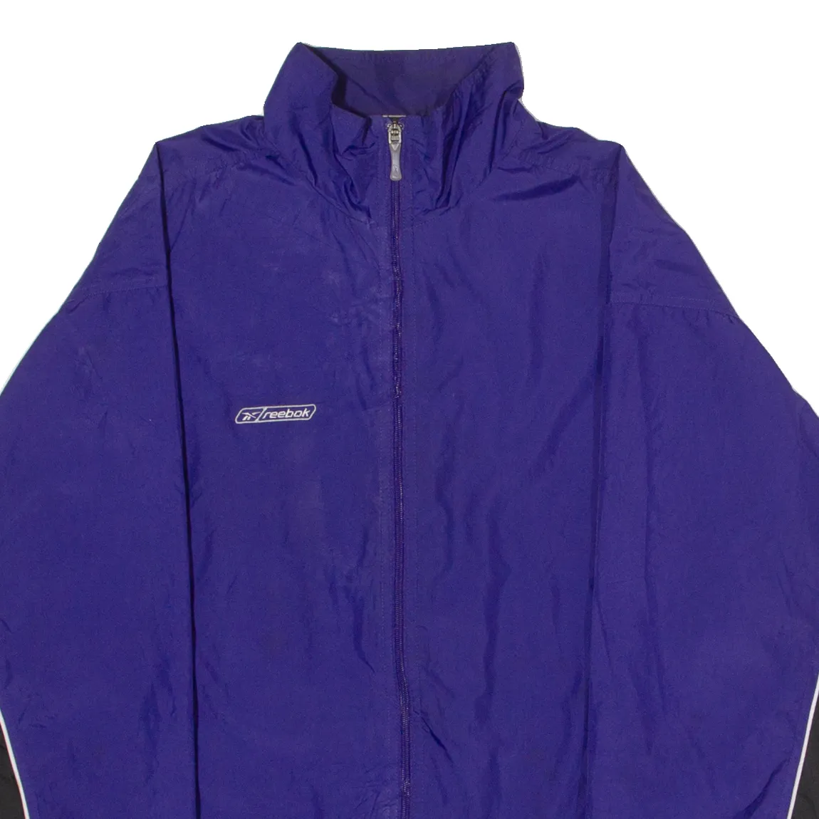 REEBOK Mens Windbreaker Jacket Purple 90s Colourblock L