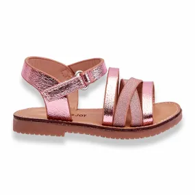 Rock And Joy Children's Sandals With Stripes Pink Isla