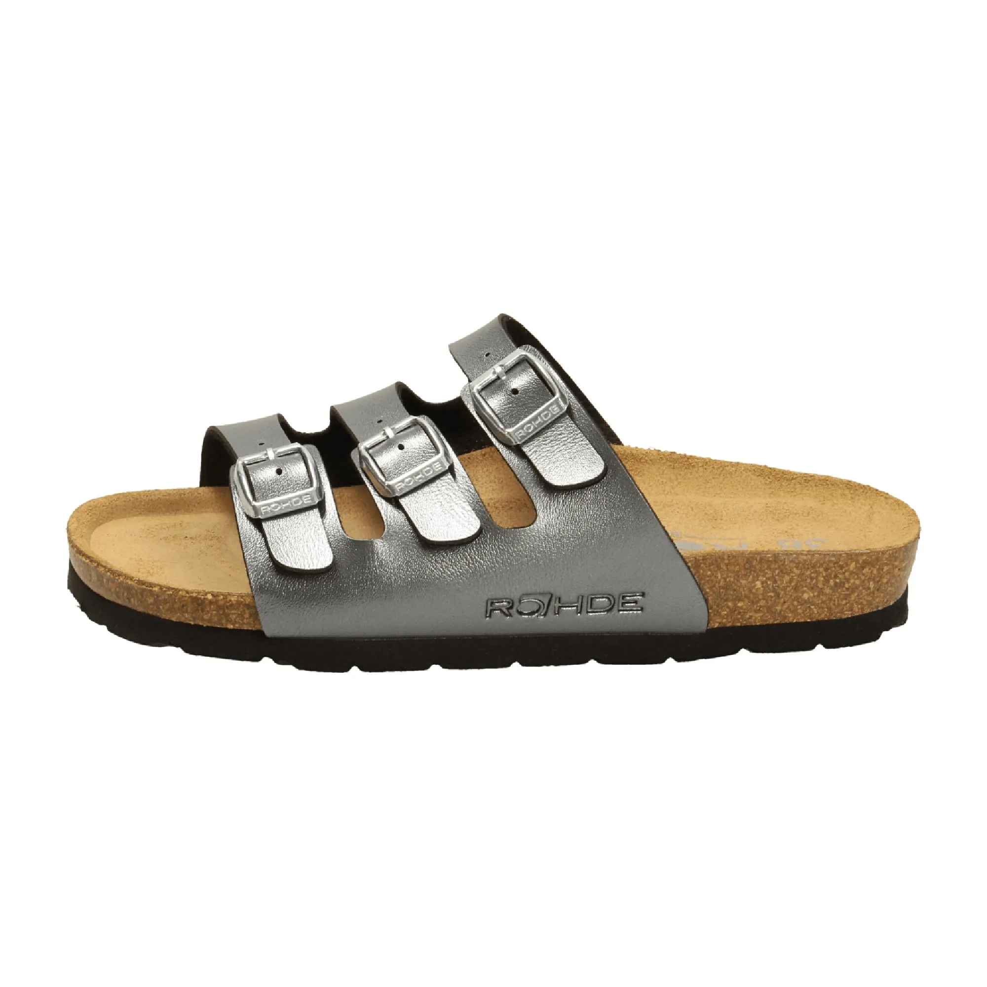 Rohde Alba Women's Grey Sandals with Adjustable Strap and Open Toe