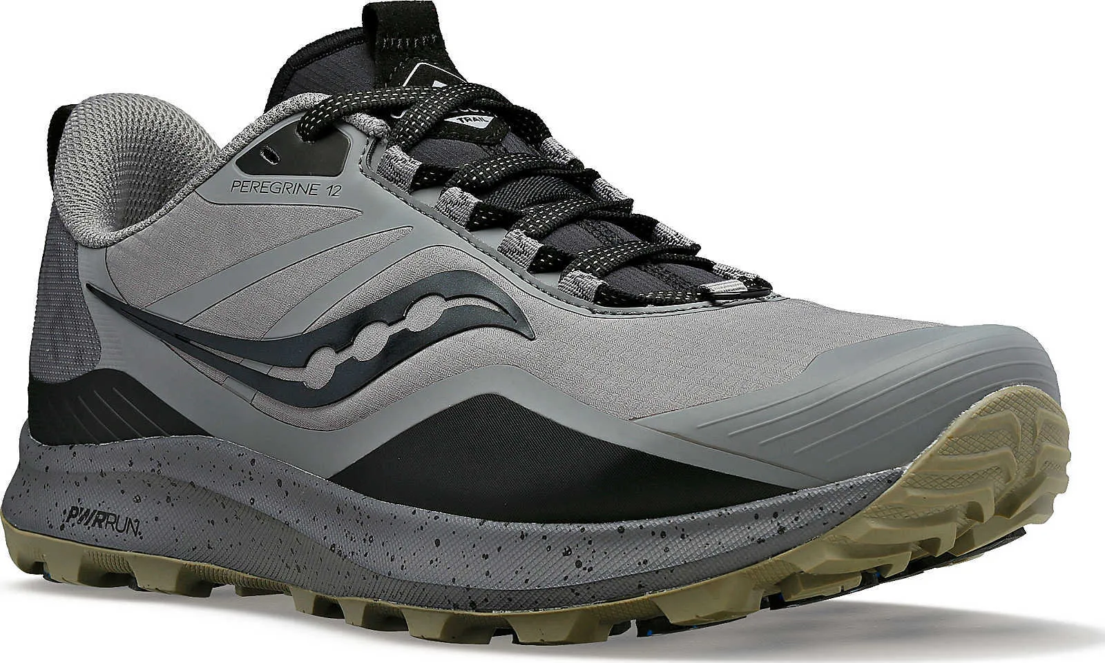 Saucony Men's Peregrine Ice+ 3 Gravel/Black | Buy Saucony Men's Peregrine Ice+ 3 Gravel/Black here | Outnorth