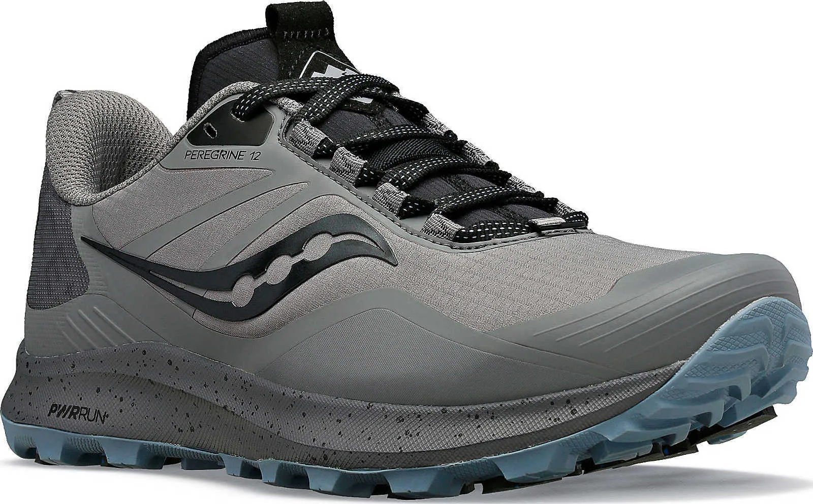 Saucony Women's Peregrine Ice+ 3 Gravel/Black | Buy Saucony Women's Peregrine Ice+ 3 Gravel/Black here | Outnorth