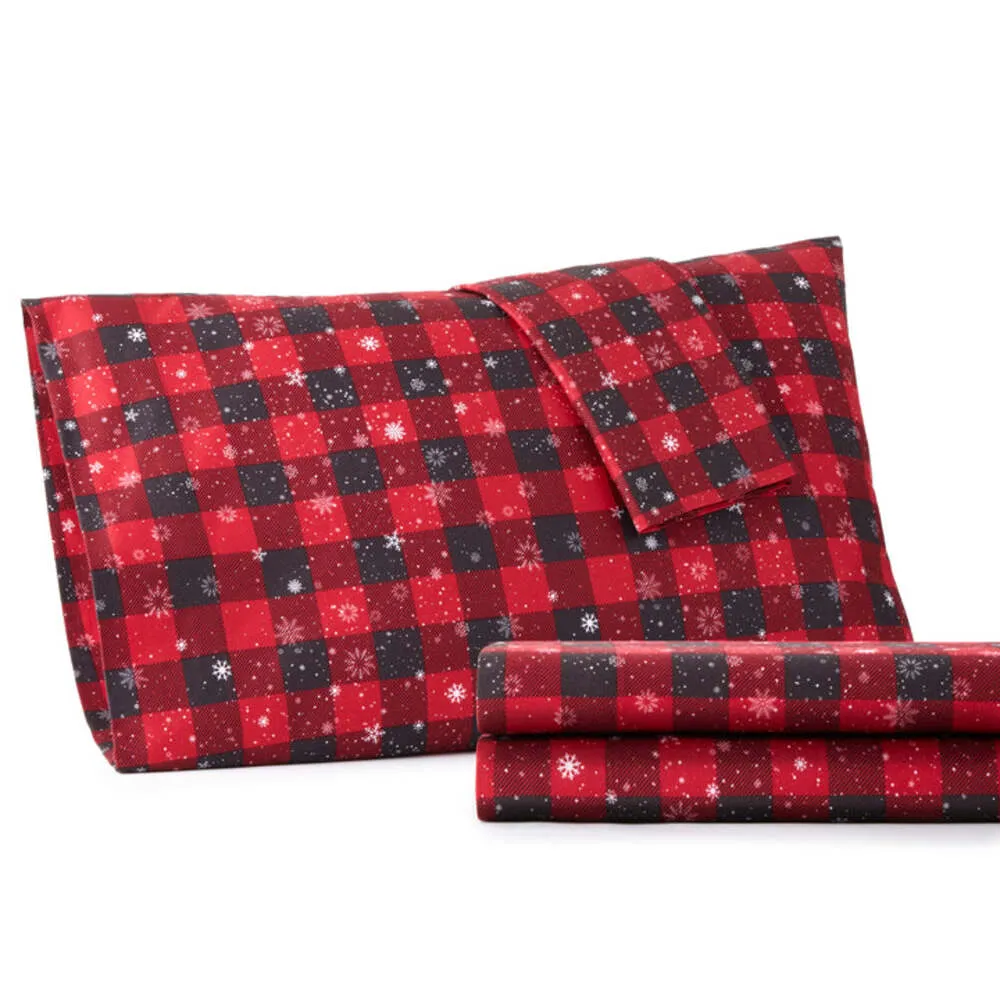 Shavel Micro Flannel Printed Deep-Pocket Sheet Set - Queen