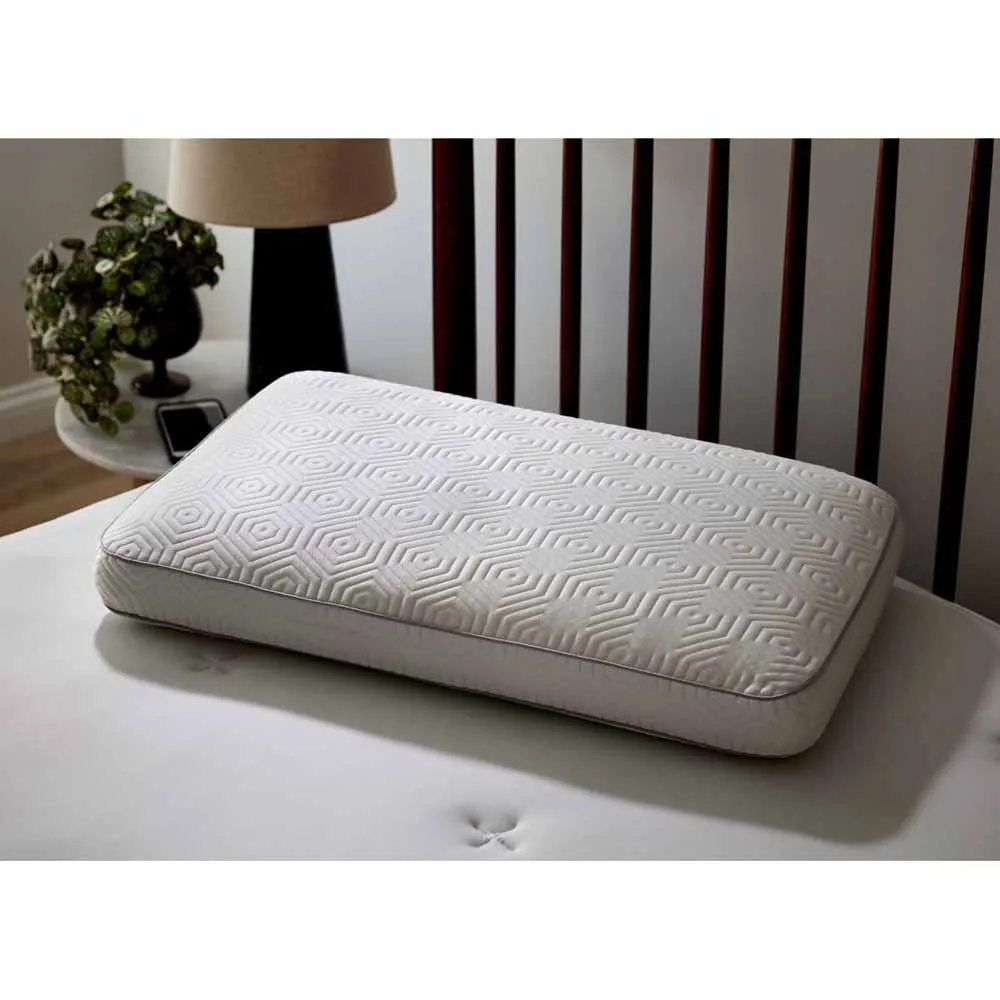 Sheex Elevated Performance Cooling Memory Foam Pillow - White