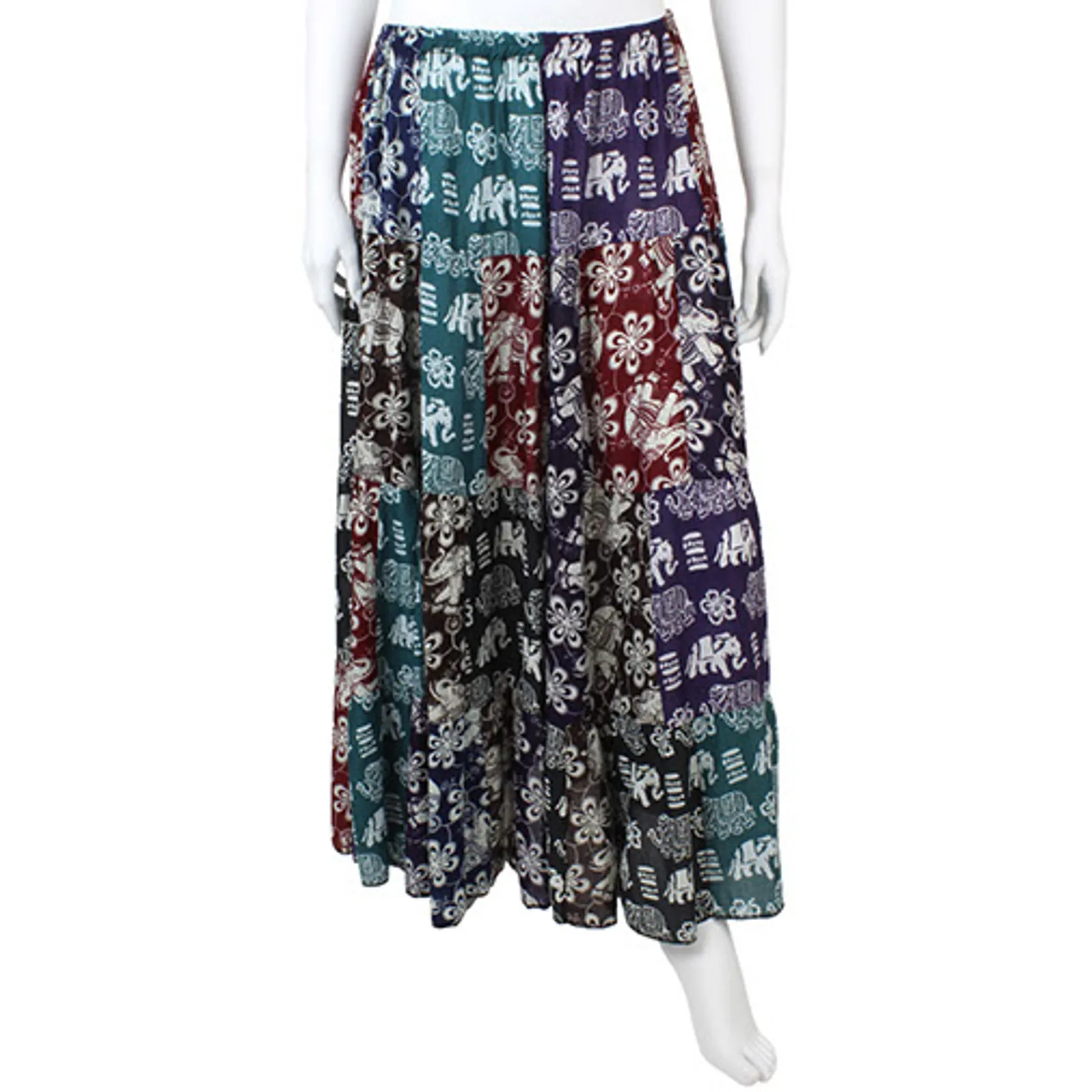 Siesta Thai Elephant Patch Skirt