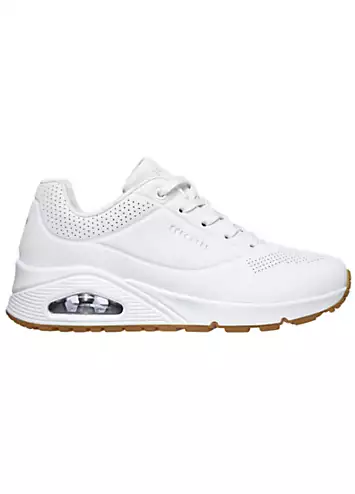 Skechers Wide Fit Uno Durabuck Lace Up Fashion Trainers | Grattan